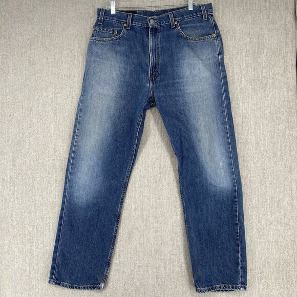 Vintage Levis 505 Jeans Mens 36X30 Tapered Straight Faded Made in USA Regular